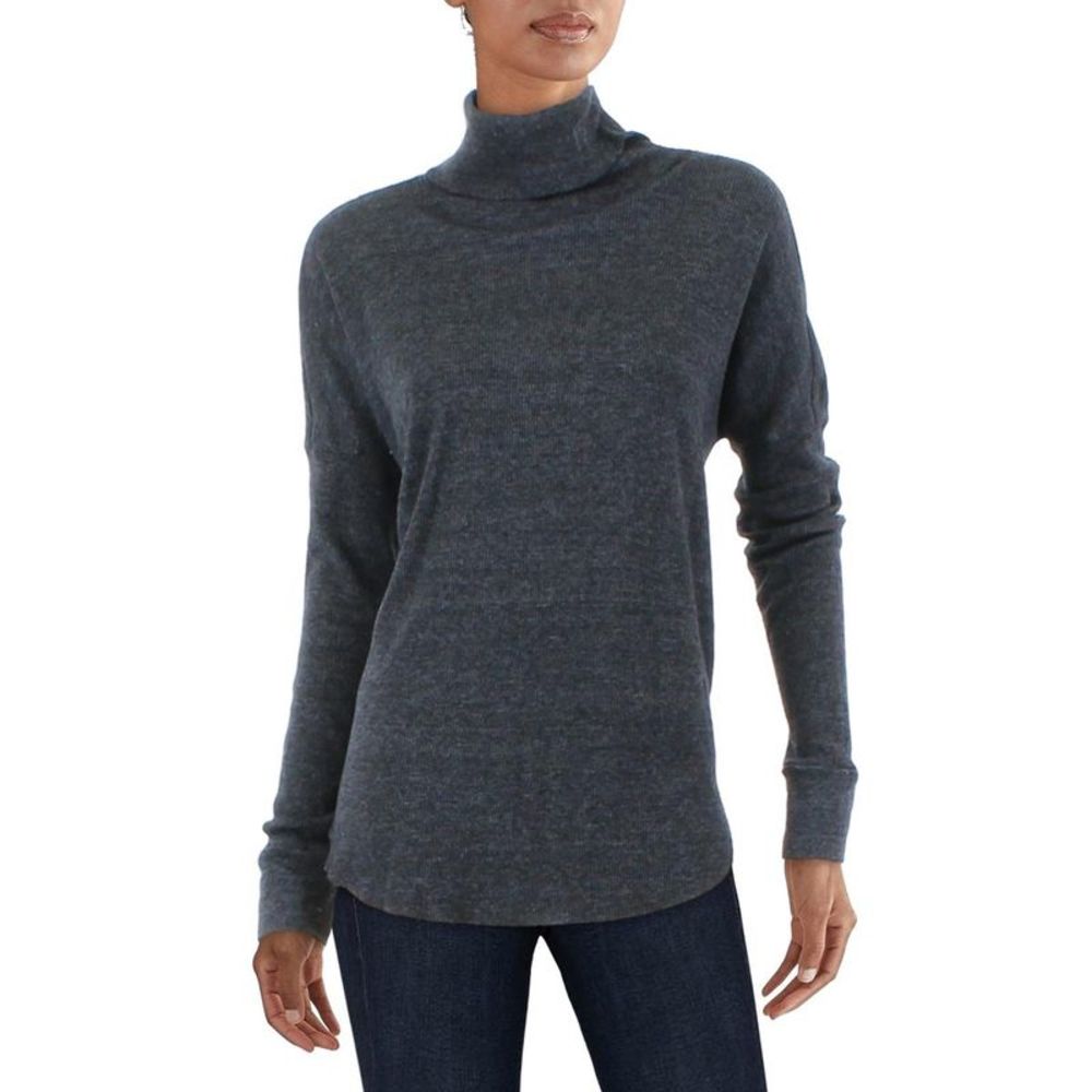 Michael Stars Womens Gray Thermal Comfy Cozy Turtleneck Top Shirt NWOT